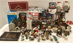 Christmas Decorations & Ornaments w/ Toy Trains (Lot of 200+)