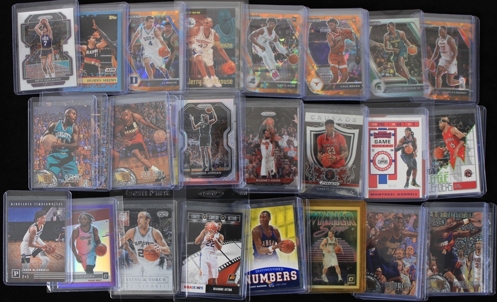 1980s-2020s Basketball Trading Card Collection - Lot of 575 w/ Magic Johnson, Larry Bird, Drazen Petrovic, Mickey Mantle & More
