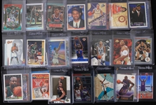 1980's-2020's Basketball Trading Card Collection - Lot of 575 w/ Magic Johnson, Larry Bird, Drazen Petrovic, Mickey Mantle & More