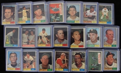 1961 Topps Baseball Trading Cards - Lot of 700+ w/ Duke Snider, Ron Santo, Al Kaline, Don Drysdale, Curt Flood & More
