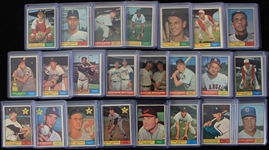 1961 Topps Baseball Trading Cards - Lot of 700+ w/ Duke Snider, Ron Santo, Al Kaline, Don Drysdale, Curt Flood & More