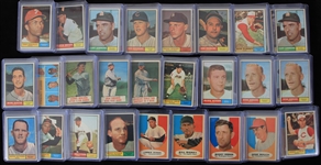 1961 Topps Baseball Trading Cards - Lot of 700+ w/ Duke Snider, Ron Santo, Al Kaline, Don Drysdale, Curt Flood & More