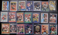 1980's-2000's Football Trading Card Collection - Lot of 512 w/ Joe Montana, Peyton Manning, Johnny Unitas, Joe Namath & More
