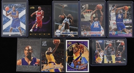 1990's-2000's Shaquille O'Neal Kobe Bryant Los Angeles Lakers Basketball Trading Cards - Lot of 29 w/ 2012 Shaq Panini Prizm (PSA Mint 9) and 1999-00 Kobe Upper Deck MVP (SGC 9 MT)