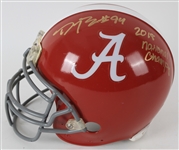 2017 Daron Payne Alabama Crimson Tide Signed Game Worn Helmet (MEARS LOA/JSA)