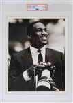 1986 Michael Jordan Chicago Bulls 8x10 Black and White Chicago Sun Times Photo (Type I) (PSA Slabbed)