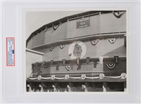1958 Milwaukee Braves 8x10 Black and White Photo of Milwaukee County Stadium During the World Series (Type 1) (PSA Slabbed)