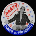 1970s Fonzie For President 2" Pinback Button