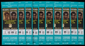 1981 Thomas Hearns vs Sugar Ray Leonard at Caesars Palace Full Tickets (Lot of 10)