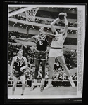 1965 Dave DeBusschere (Detroit Pistons) and Bill Russell (Boston Celtics) 4x5 Black and White Action Photo