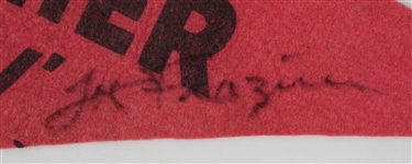 1971 Muhammad Ali Joe Frazier Signed 21 I Was There Frazier Took Ali Pennant (MEARS LOA/Troy Kinunen Collection)