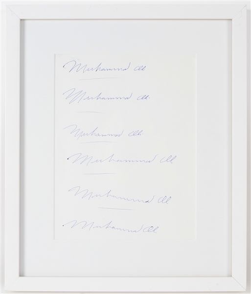 1990s Muhammad Ali World Heavyweight Champion Multi Signed 14" x 16" Framed Sheet (JSA)