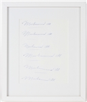1990s Muhammad Ali World Heavyweight Champion Multi Signed 14" x 16" Framed Sheet (JSA)
