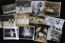 1920's-2000's Boxing Memorabilia Collection - Lot of 40 w/ Vintage Photos, Mike Tyson vs Michael Spinks Program, Floyd Patterson Signed Check & More