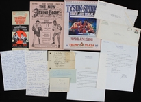 1920's-2000's Boxing Memorabilia Collection - Lot of 40 w/ Vintage Photos, Mike Tyson vs Michael Spinks Program, Floyd Patterson Signed Check & More