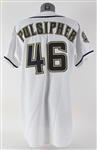 1999 Bill Pulsipher Milwaukee Brewers Game Worn Home Jersey (MEARS LOA)