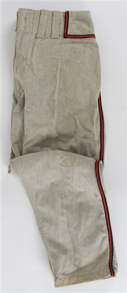 1953 George Crowe Milwaukee Braves Game Worn Road Uniform Pants (MEARS LOA) Inaugural Milwaukee Season