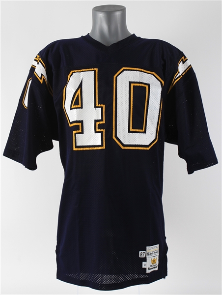 1987 Gary Anderson San Diego Chargers Game Worn Home Jersey (MEARS LOA)