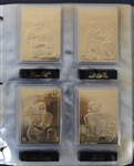 1999 Danbury Mint History of Professional Football 22kt Gold Football Cards - Set of 50 + 5 Extra Cards