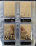 1999 Danbury Mint History of Professional Football 22kt Gold Football Cards - Set of 50 + 5 Extra Cards