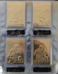 1999 Danbury Mint History of Professional Football 22kt Gold Football Cards - Set of 50 + 5 Extra Cards