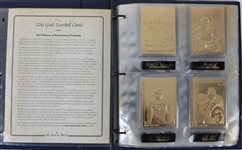 1999 Danbury Mint History of Professional Football 22kt Gold Football Cards - Set of 50 + 5 Extra Cards