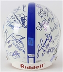 2000's Super Bowl MVP Multi Signed Full Size Football Helmet w/ 44 Signatures Including Bart Starr, Joe Namath. Joe Montana, Tom Brady & More (Mounted Memories)