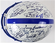 2000's Super Bowl MVP Multi Signed Full Size Football Helmet w/ 44 Signatures Including Bart Starr, Joe Namath. Joe Montana, Tom Brady & More (Mounted Memories)