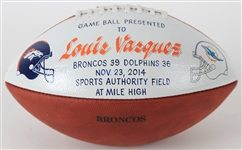 2014 Louis Vasquez Denver Broncos Game Used ONFL Goodell Presentation Football (MEARS LOA)