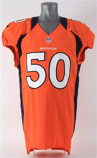 2012 JD Walton Denver Broncos Game Worn Home Jersey (MEARS LOA)