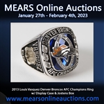 2013 Louis Vasquez Denver Broncos AFC Champions Ring w/ Display Case & Jostens Box