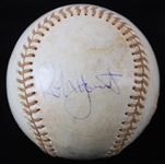 1976 (April 18) Robin Yount Milwaukee Brewers Signed OAL MacPhail Game Used Career Hit #242 Baseball (MEARS LOA/JSA)