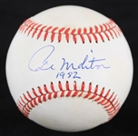 1989-90 Paul Molitor Milwaukee Brewers Signed ONL White Baseball (JSA)