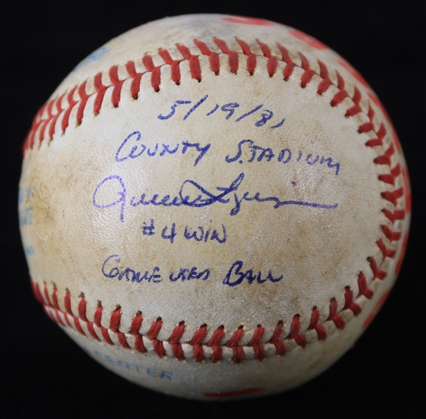 1981 (May 19) Rollie Fingers Milwaukee Brewers Signed OAL MacPhail Game Used Baseball (MEARS LOA/JSA)