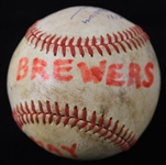 1981 (May 19) Rollie Fingers Milwaukee Brewers Signed OAL MacPhail Game Used Baseball (MEARS LOA/JSA)