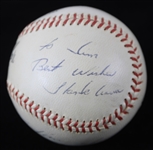 1964 BIG THREE Hank Aaron Eddie Mathews Warren Spahn Milwaukee Braves Signed & Inscribed ONL Giles Baseball (JSA) "From the Collection of Big Jim Ksicinski" 