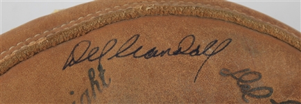 1953-63 Del Crandall Milwaukee Braves Signed MacGregror G180 Game Worn Personal Autograph Model Catcher's Mitt (MEARS LOA/JSA)