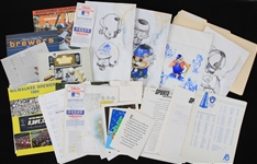1980s-2000s Milwaukee Brewers Memorabilia Collection - Lot of 50+ w/ Team Concept Art, Publications & More 