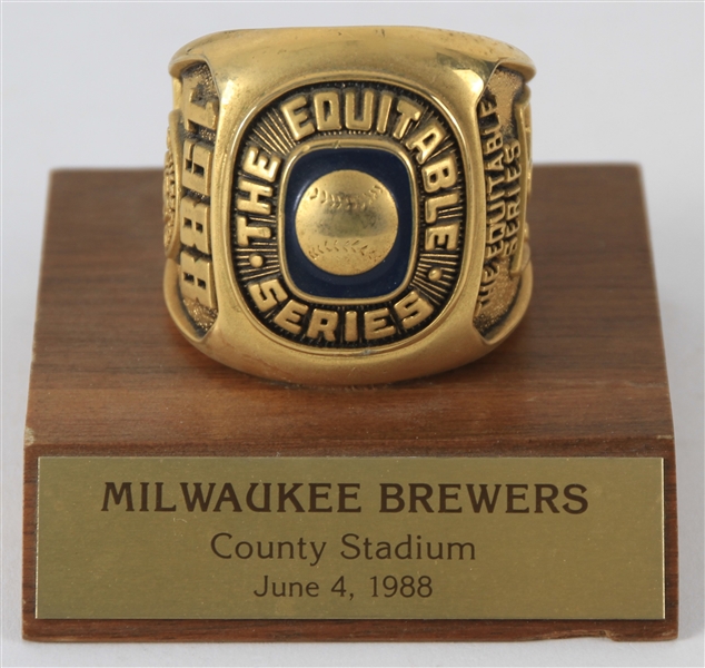 1988 Equitable Series Souvenir Ring with Stand