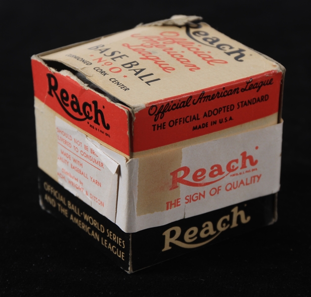 1940s Reach Official Major League Baseball Retail Box Only