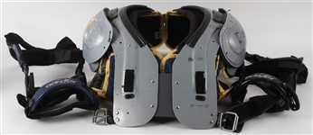 2009-12 Louis Vasquez San Diego Chargers Riddell Power Game Worn Shoulder Pads & DonJoy Knee Braces - Lot of 3 (MEARS LOA
