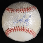 1995-99 Juan Gonzalez Texas Rangers Signed OAL Budig Baseball (JSA)