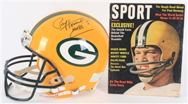 2000s Paul Hornung Green Bay Packers Signed Full Size Helmet (JSA)