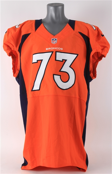 2012 Chris Kuper Denver Broncos Signed Game Worn Home Jersey (MEARS LOA/JSA)