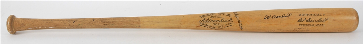 1961-63 Del Crandall Milwaukee Braves Signed Adirondack Professional Model Game Used Bat (MEARS A8.5/JSA)