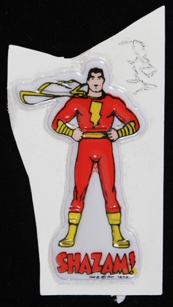 1970s Jackson Bostwick Shazam! Signed Puffy Sticker (JSA / Jackson Bostwick LOA)