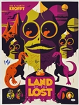 1974-77 David Greenwood, Bill Boyd, Cleveland Porter Land of the Lost Sleestak Signed 18x24 Sid & Marty Krofft Print *JSA*