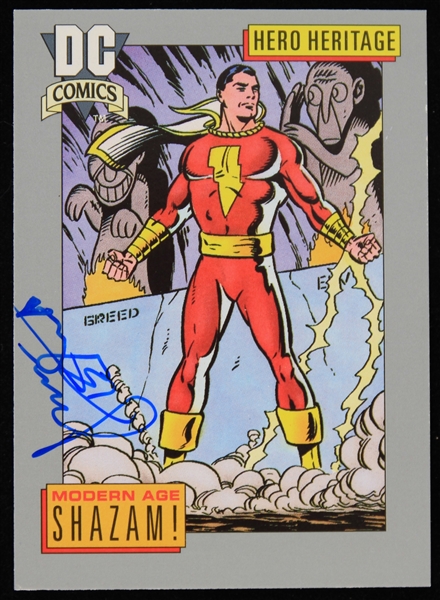 1991 Jackson Bostwick Silver Age Shazam! Signed #15 Card (JSA / Bostwick LOA)