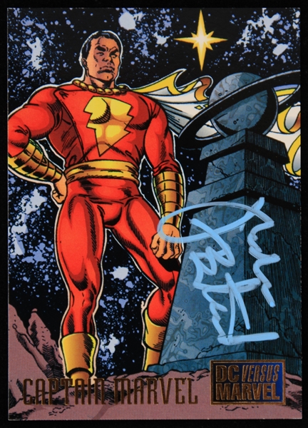1995 Jackson Bostwick Signed Captain DC Versus Marvel Card #18 (JSA / Bostwick LOA)
