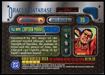 1996 Jackson Bostwick Signed Captain Marvel DC Firepower Card (JSA / Bostwick LOA)